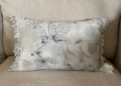 Eco print pillow in linen & viscose nr79, Price 50€