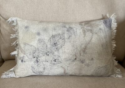 Eco print pillow in linnen & viscose nr 9687, Price 50 Euros