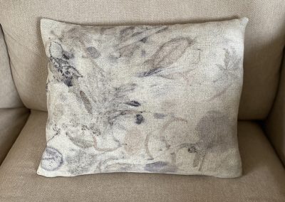 Eco print pillow in pure linnen & viscose nr 9689, Price 55 Euros