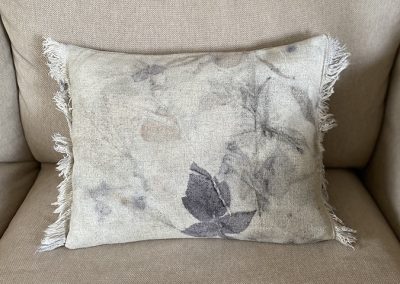 Eco print pillow in pure linnen & viscose nr91, Price 55€