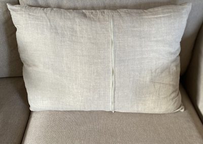 SOLD! Eco print pillow in pure Silk and linen nr 9699, Price 75 Euros